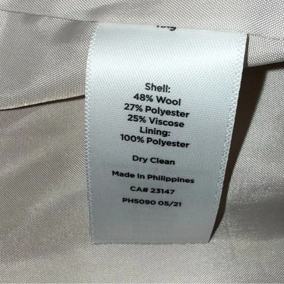 TALBOTS Classic Shetland Blazer - Bicolor Herringbone Oatmeal Women’s 18 - Picture 10 of 14